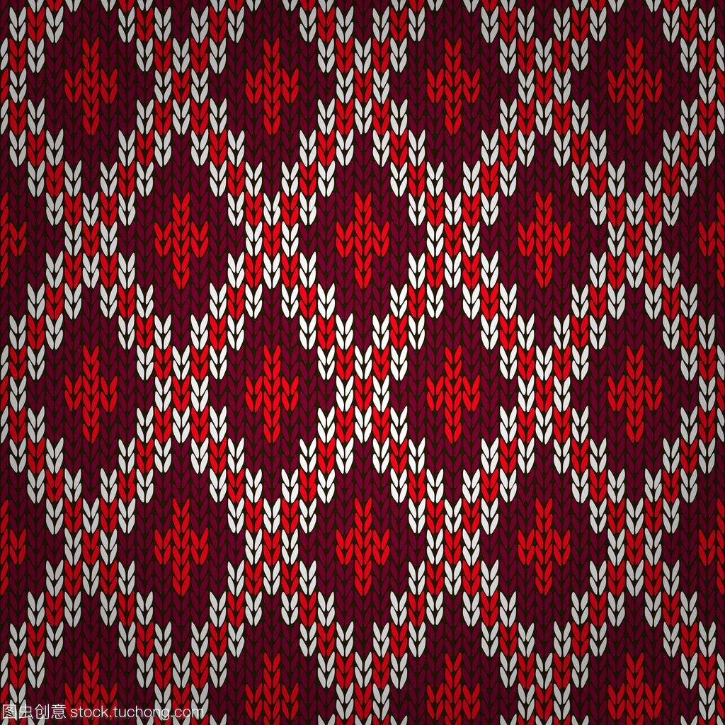 無(wú)縫紅色針織的圖案
