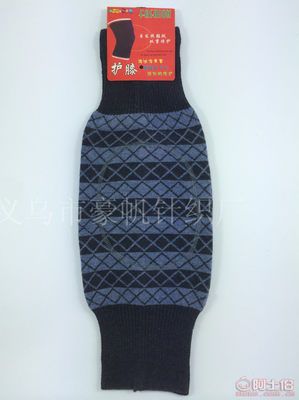 【豪帆加厚保暖菱格提花羊絨襪套防寒保健護膝加長針織護腿廠家直銷HX-302】義烏市豪帆針織廠 - 產品庫